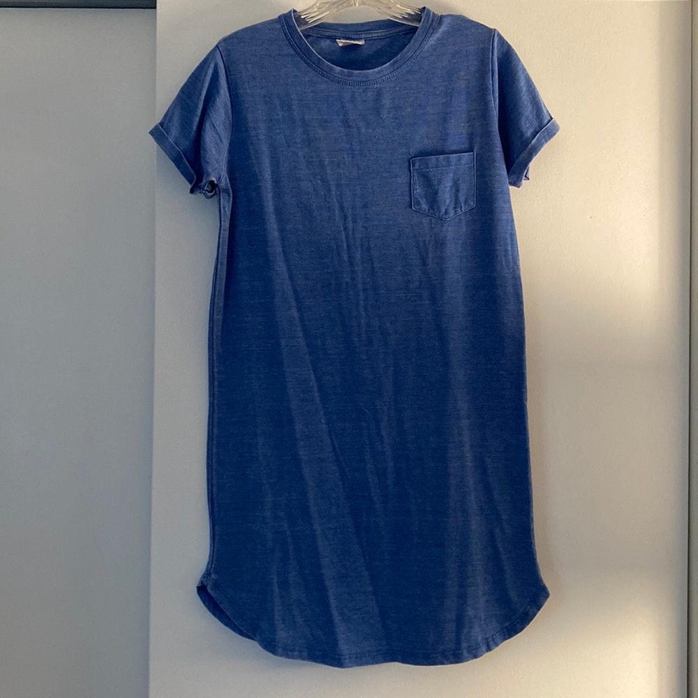 Exist Short Sleeve T Shirt Dress Distressed Look Small